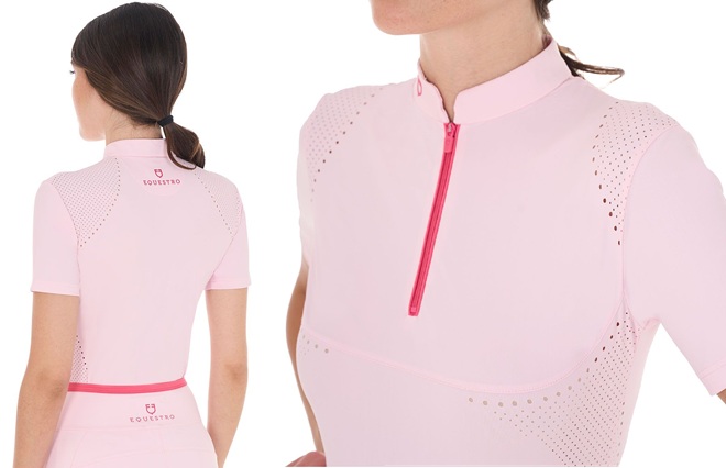 MAGLIA TECNICA DONNA EQUESTRO PERFORATED Donna, Polo da allenamento 